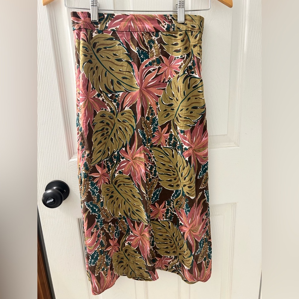 Madewell Linen Midi Skirt